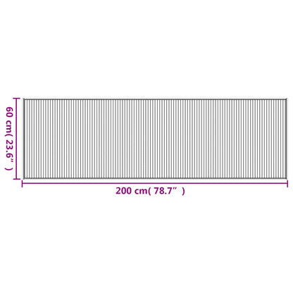 Rug Rectangular Light Natural60x200 cm Bamboo