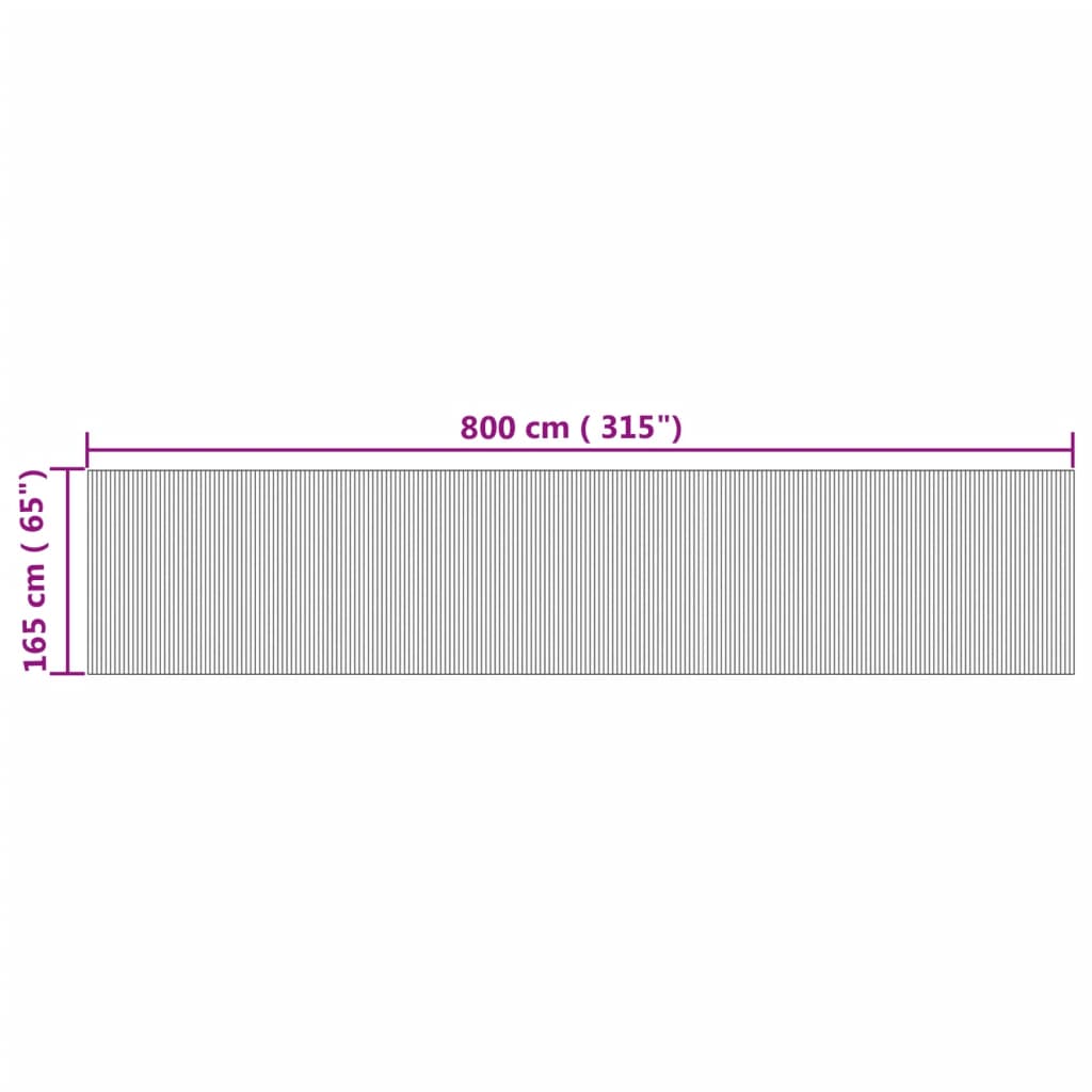 Room Divider Natural 165x800 cm Bamboo