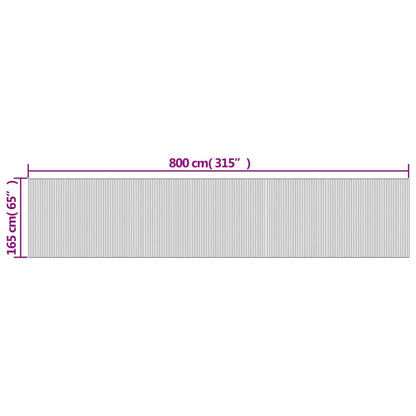 Room Divider Dark Brown 165x800 cm Bamboo