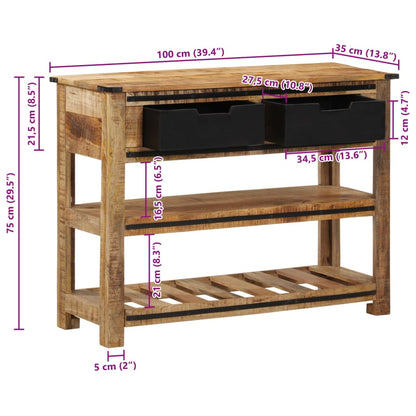 Console Table 100x35x75 cm Solid Wood Mango