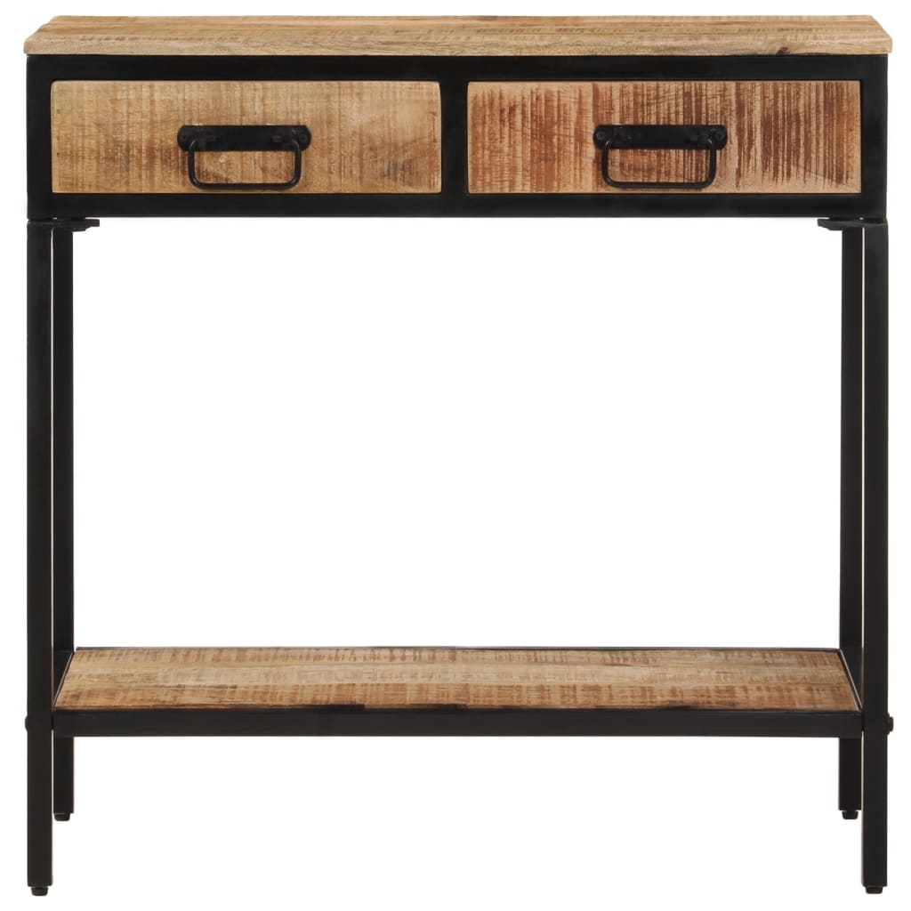 Console Table 70x35x70 cm Solid Rough Wood Mango