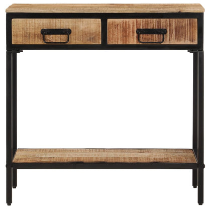 Console Table 70x35x70 cm Solid Rough Wood Mango