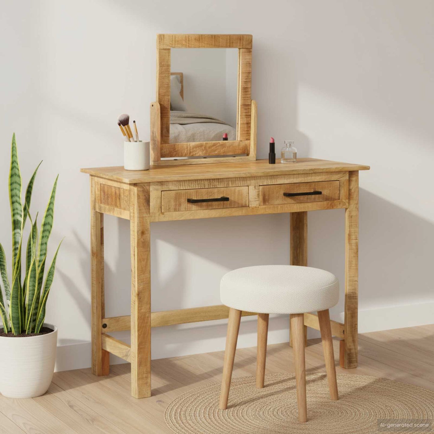 Dressing Table Brown 100 x 40 x 120 cm Solid Mango wood