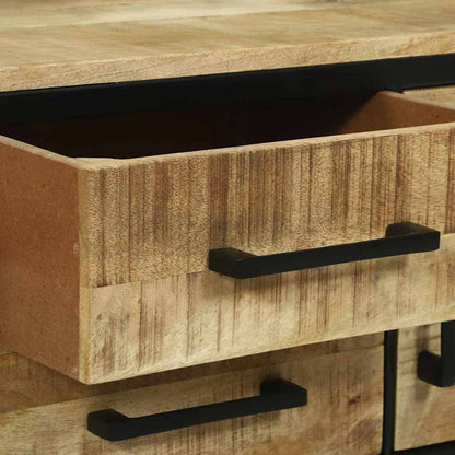 Console Table with Door Brown 100 x 35 x 70 cm Solid mango wood