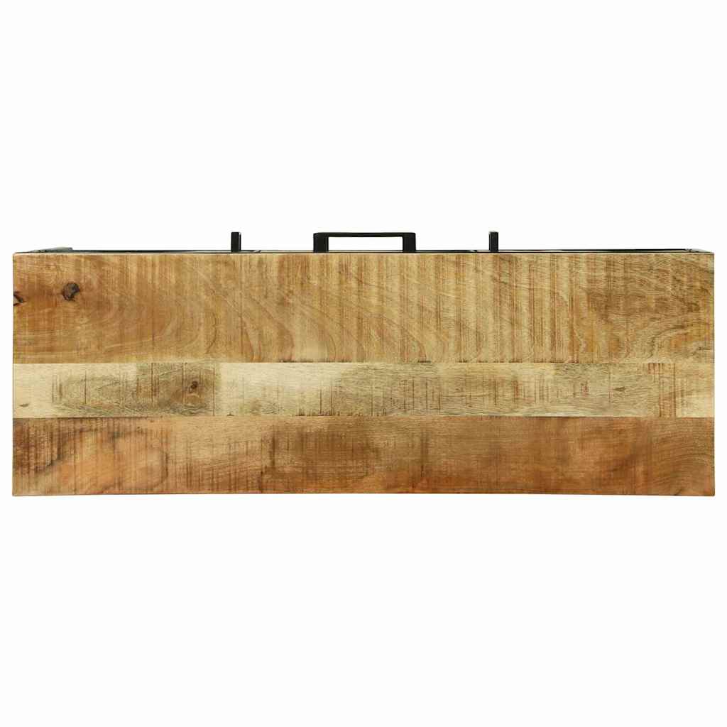 Console Table with Door Brown 100 x 35 x 70 cm Solid mango wood