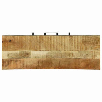Console Table with Door Brown 100 x 35 x 70 cm Solid mango wood