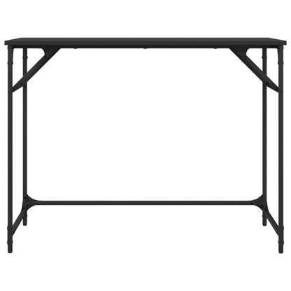 Desk Black 100x45x76 cm Engineered Wood and Powder-coated Steel