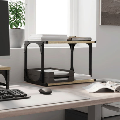 Printer Stand 2-Tier Sonoma Oak 41x28x33.5 cm Engineered Wood