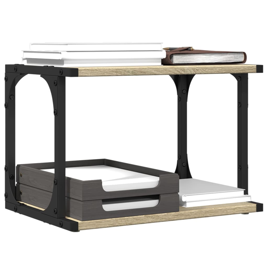 Printer Stand 2-Tier Sonoma Oak 41x28x33.5 cm Engineered Wood