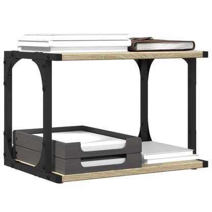 Printer Stand 2-Tier Sonoma Oak 41x28x33.5 cm Engineered Wood