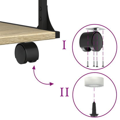 Printer Stand 2-Tier Sonoma Oak 41x28x33.5 cm Engineered Wood
