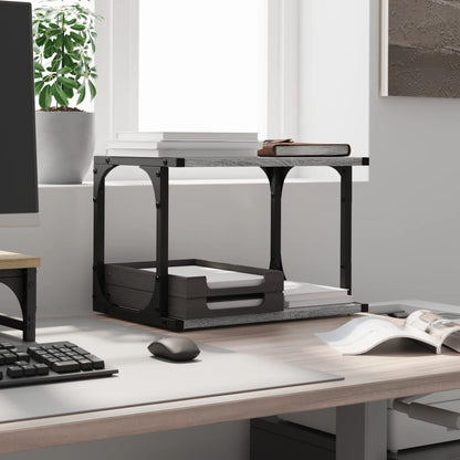Printer Stand 2-Tier Grey Sonoma 41x28x33.5 cm Engineered Wood