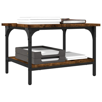 Printer Stand 2-Tier Smoked Oak 50x40x38 cm Engineered Wood