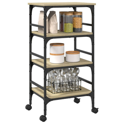 Kitchen Trolley Sonoma Oak 45x35x89.5 cm Engineered Wood