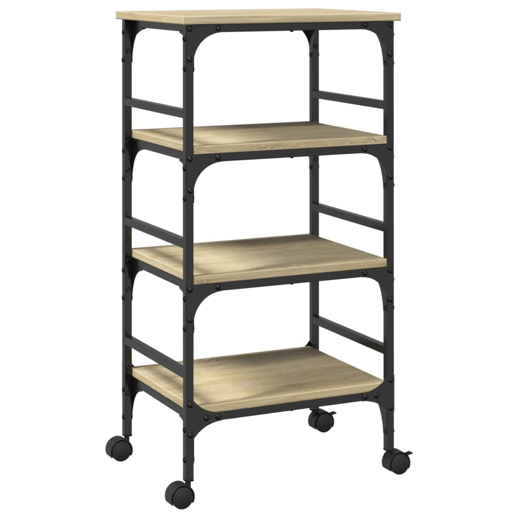 Kitchen Trolley Sonoma Oak 45x35x89.5 cm Engineered Wood