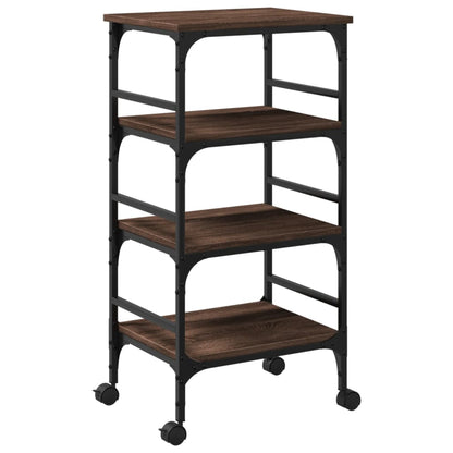 Kitchen Trolley Brown Oak 45x35x89.5 cm Engineered Wood