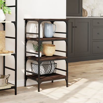 Kitchen Trolley Brown Oak 45x35x89.5 cm Engineered Wood