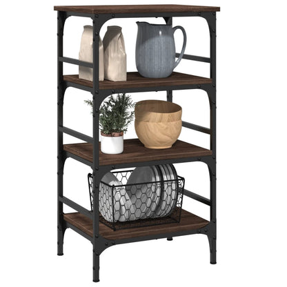 Kitchen Trolley Brown Oak 45x35x89.5 cm Engineered Wood