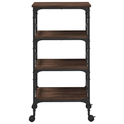 Kitchen Trolley Brown Oak 45x35x89.5 cm Engineered Wood