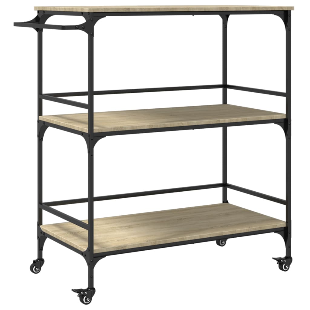 Kitchen Trolley Sonoma Oak 100.5x50x105 cm Engineered Wood
