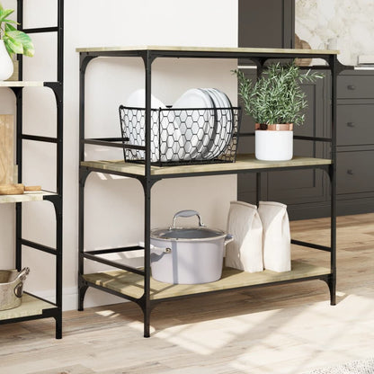 Kitchen Trolley Sonoma Oak 100.5x50x105 cm Engineered Wood