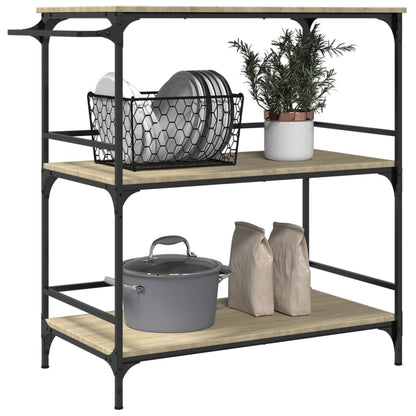 Kitchen Trolley Sonoma Oak 100.5x50x105 cm Engineered Wood