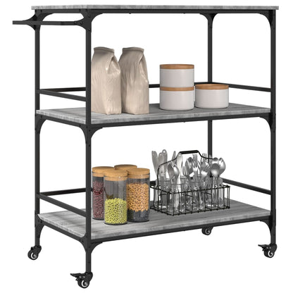 Kitchen Trolley Grey Sonoma 100.5x50x105 cm Engineered Wood