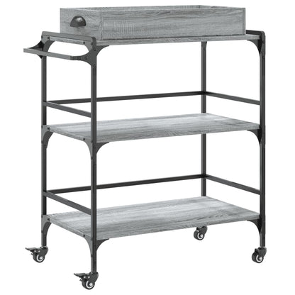 Kitchen Trolley Grey Sonoma 81.5x41x92.5 cm Engineered Wood