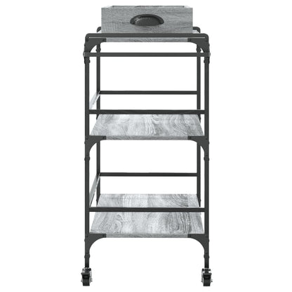Kitchen Trolley Grey Sonoma 81.5x41x92.5 cm Engineered Wood