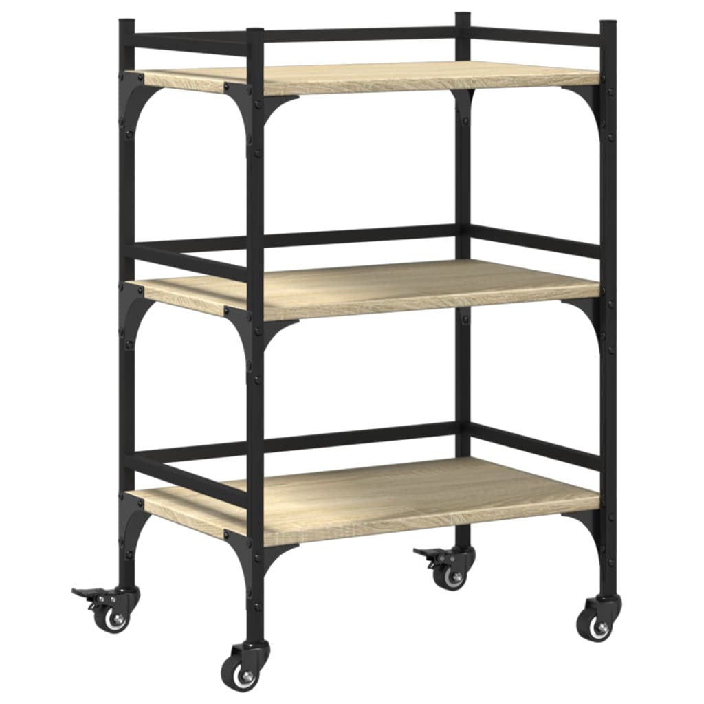Kitchen Trolley Sonoma Oak 50x35x75.5 cm Engineered Wood