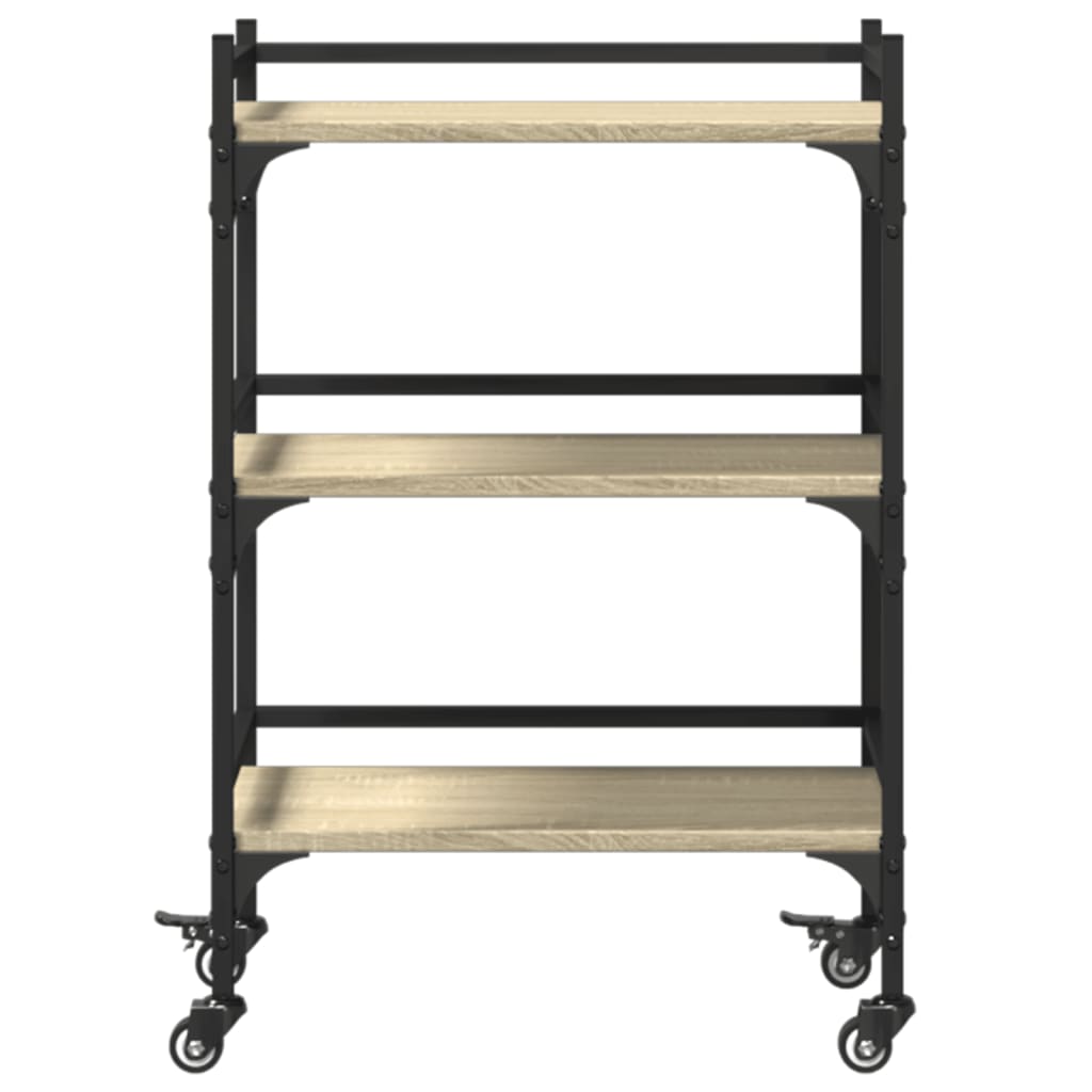 Kitchen Trolley Sonoma Oak 50x35x75.5 cm Engineered Wood