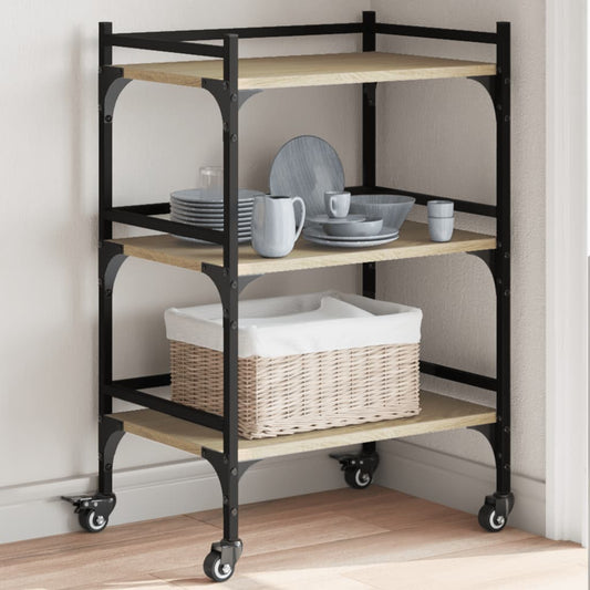 Kitchen Trolley Sonoma Oak 50x35x75.5 cm Engineered Wood