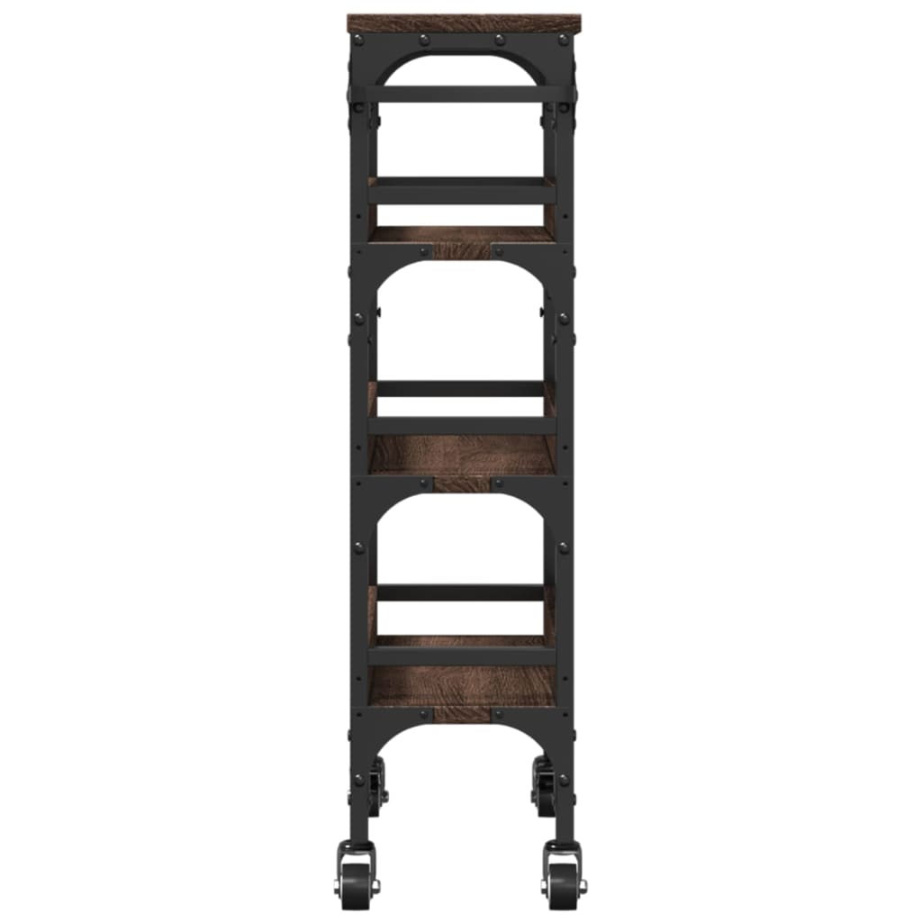 Kitchen Trolley Brown Oak 53x20x76 cm Engineered Wood
