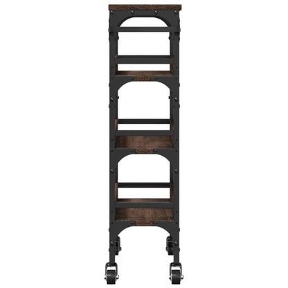 Kitchen Trolley Brown Oak 53x20x76 cm Engineered Wood