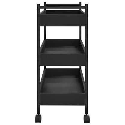 Kitchen Trolley Black 50x30x70 cm Engineered Wood