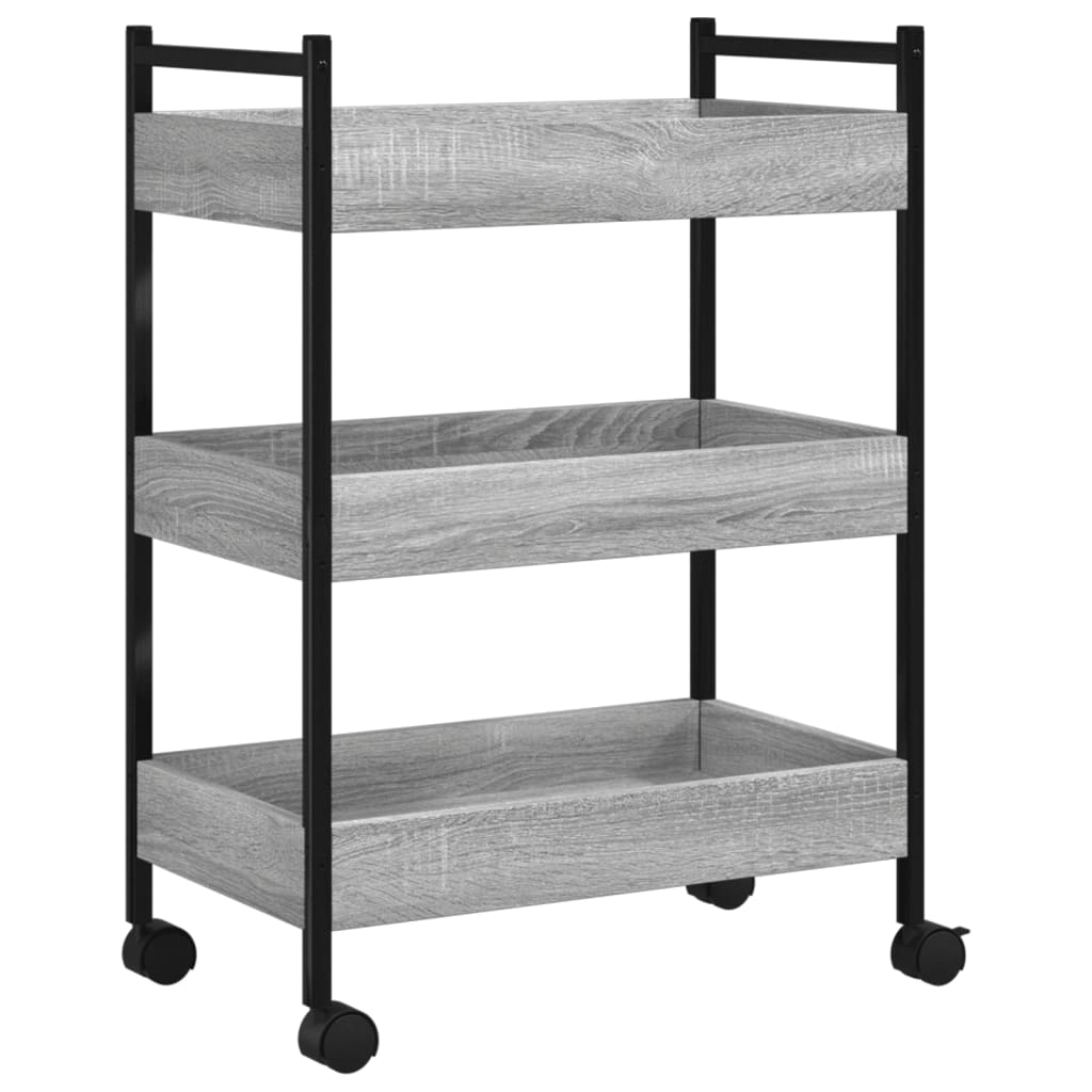 Kitchen Trolley Grey Sonoma 50x30x70 cm Engineered Wood