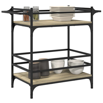 Kitchen Trolley Sonoma Oak 82x40x78.5 cm Engineered Wood