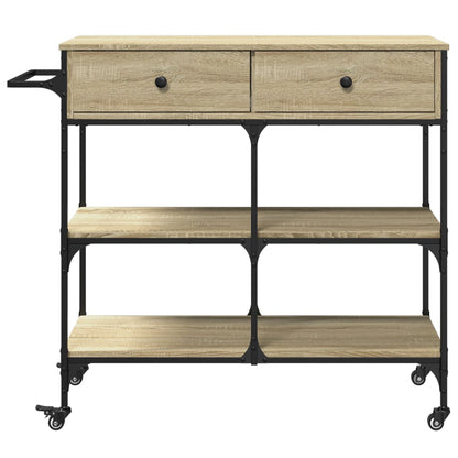 Kitchen Trolley Sonoma Oak 105x42x95 cm Engineered Wood