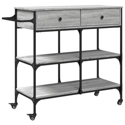 Kitchen Trolley Grey Sonoma 105x42x95 cm Engineered Wood