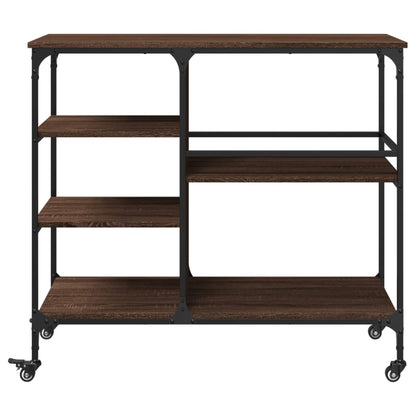 Kitchen Trolley Brown Oak 100x45x89.5 cm Engineered Wood