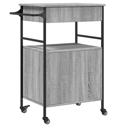 Kitchen Trolley Grey Sonoma 56x43x89.5 cm Engineered Wood