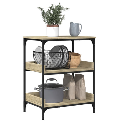Kitchen Trolley Sonoma Oak 60x41x80.5 cm Engineered Wood