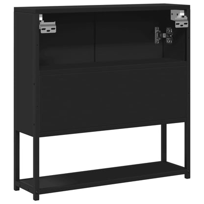 Bathroom Mirror Cabinet Black 60x16x60 cm Engineered Wood