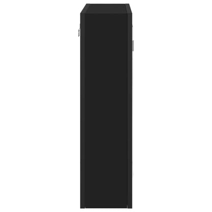 Bathroom Mirror Cabinet Black 60x16x60 cm Engineered Wood