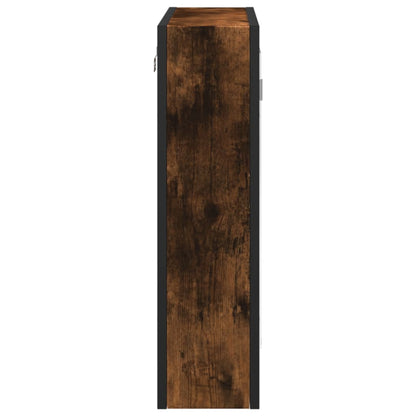 Bathroom Mirror Cabinet Smoked Oak 60x16x60 cm Engineered Wood