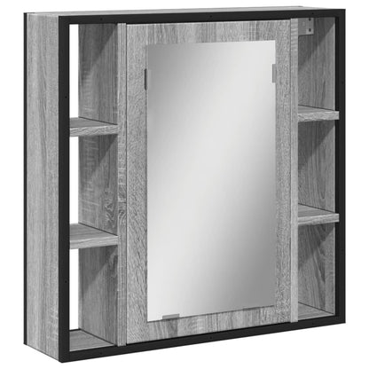 Bathroom Mirror Cabinet Grey Sonoma 60x16x60 cm Engineered Wood