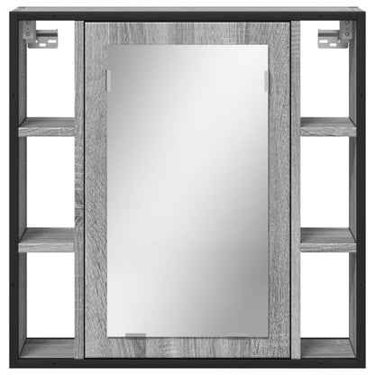 Bathroom Mirror Cabinet Grey Sonoma 60x16x60 cm Engineered Wood