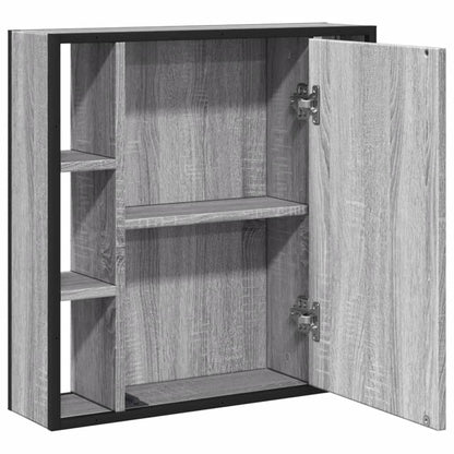 Bathroom Mirror Cabinet Grey Sonoma 60x16x60 cm Engineered Wood
