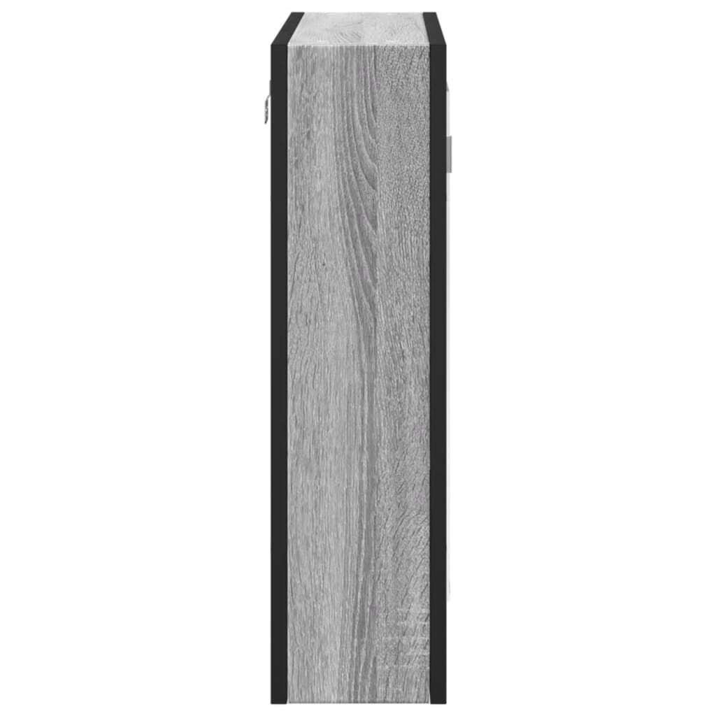 Bathroom Mirror Cabinet Grey Sonoma 60x16x60 cm Engineered Wood