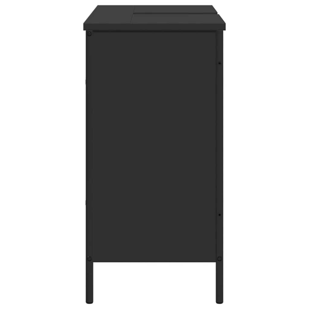 Bathroom Sink Cabinet Black 80x30x60 cm Engineered Wood